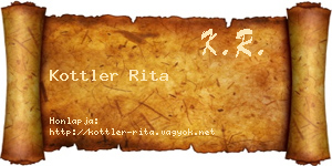 Kottler Rita névjegykártya